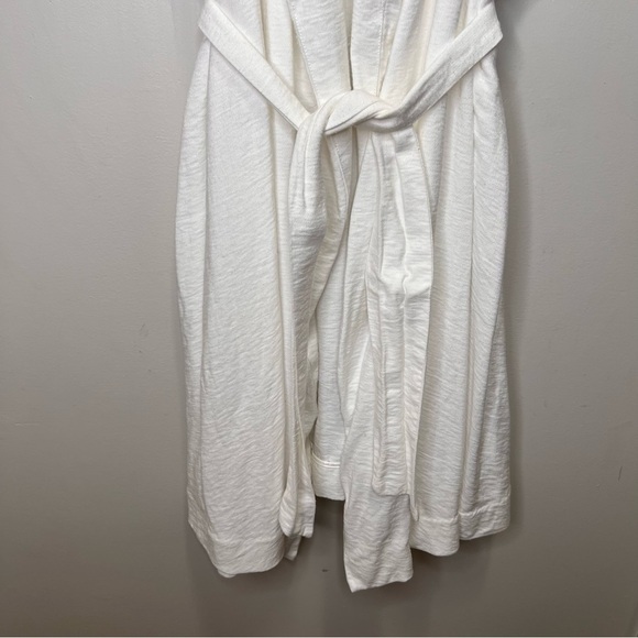 Anthropologie White TIe Front Tunic Vest Size Medium Large - Picture 6 of 14